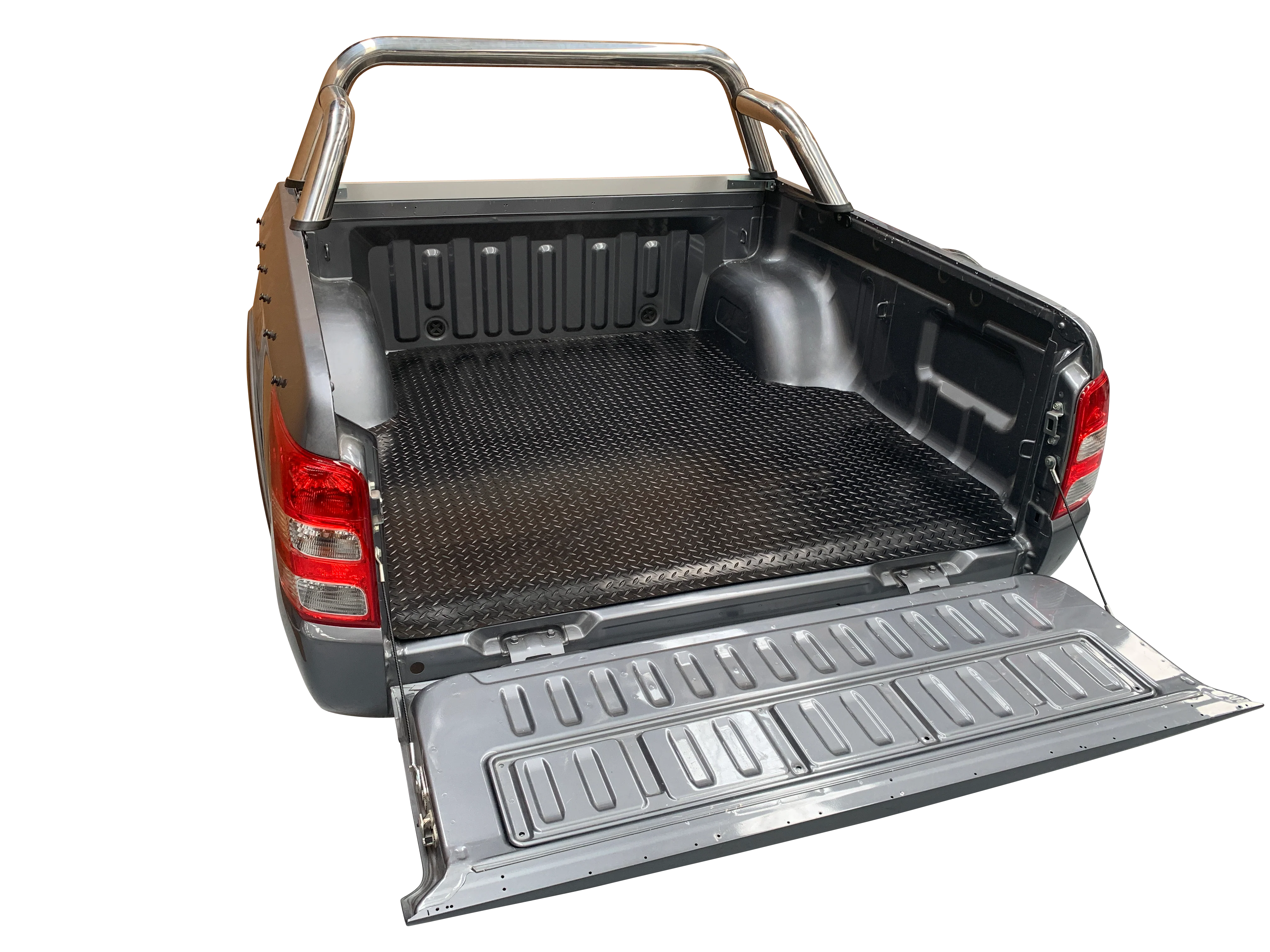 Checker Plate Rubber Ute Mat To Fit Ford Next Gen Ranger Super Cab (July 2022 to Current) - Suits Spray On Liner Or No Liner - Image 4