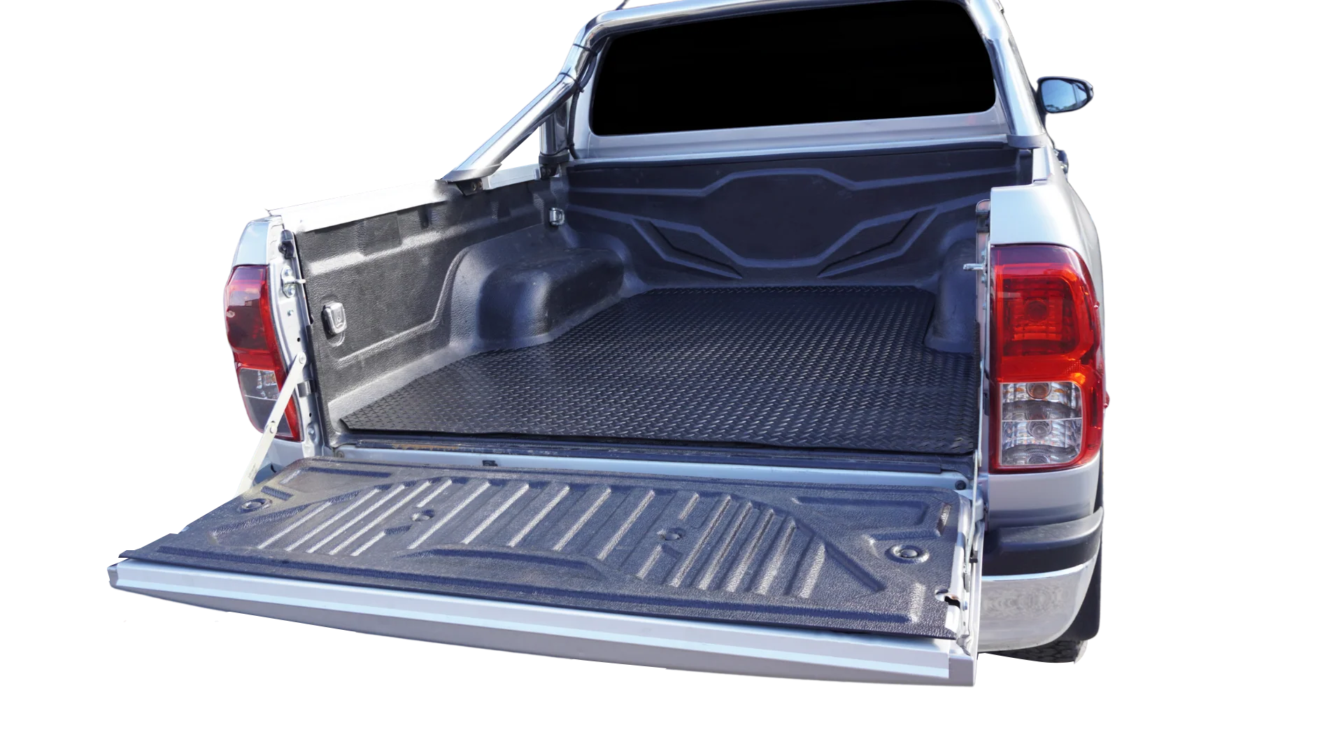 Checker Plate Rubber Ute Mat To Fit Ford Ranger PX Dual Cab Fitted with Factory Plastic Tub Liner (November 2011 to June 2022) - Image 3