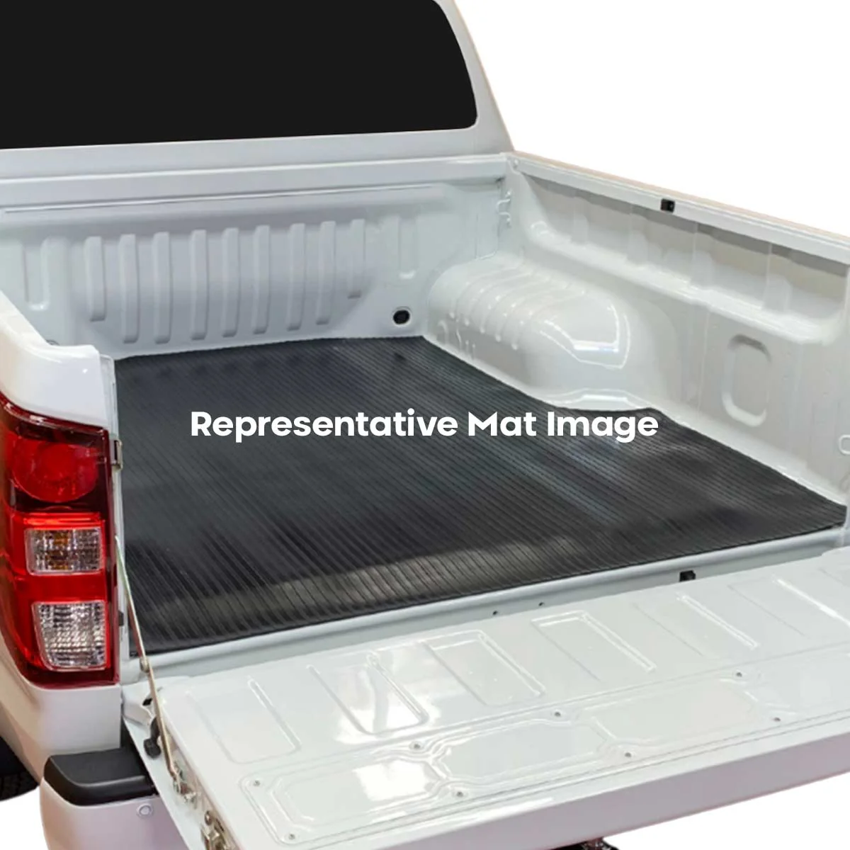 Rubber Ute Tub Mat to fit Holden Colorado RG Dual Cab July 2012 to 2020 - Fitted with Factory Plastic Tub Liner - Image 5