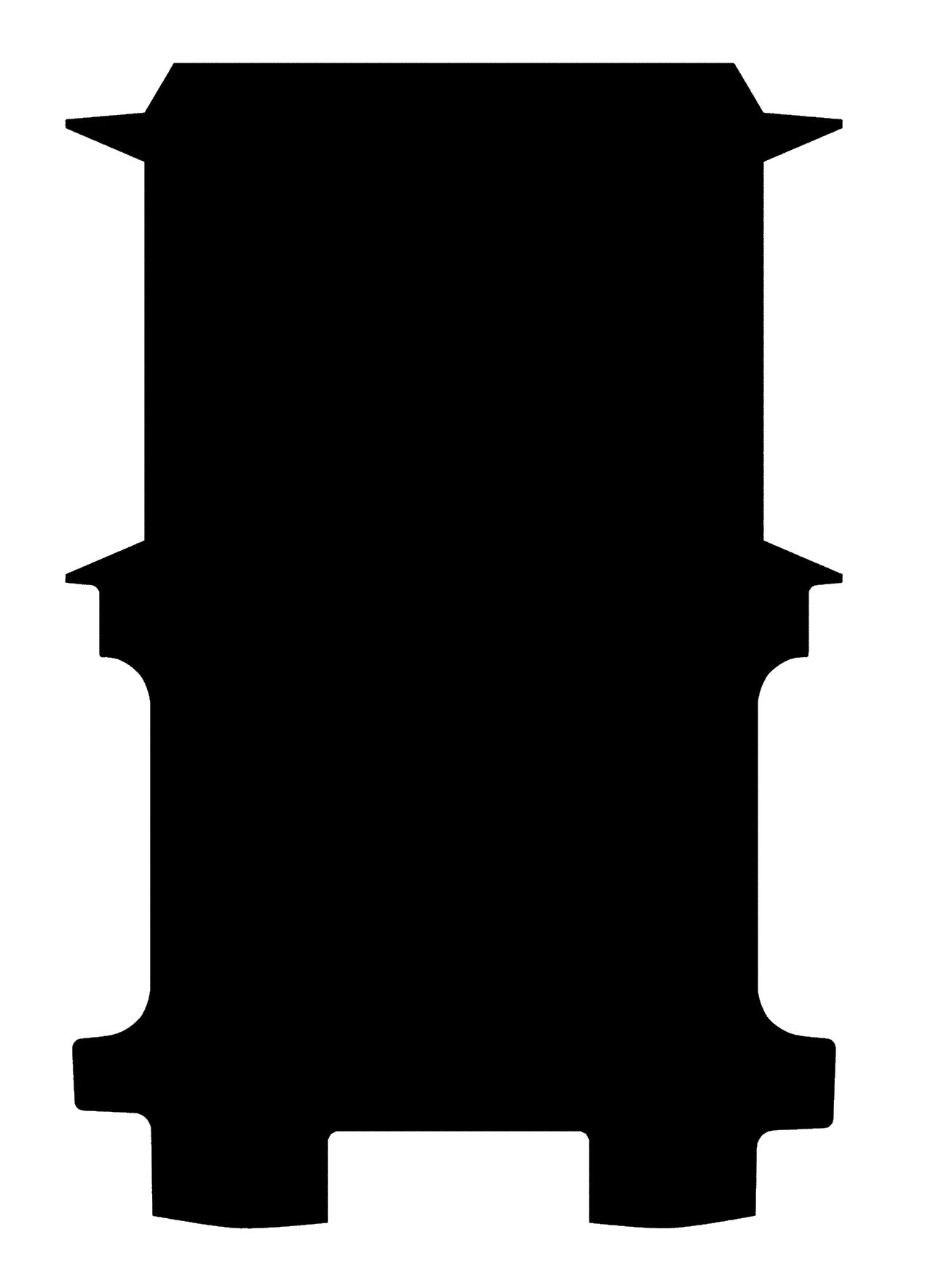 Rubber Van Mat to fit Ford Transit Van SWB - 2 Side Doors (September 2024 - Current)