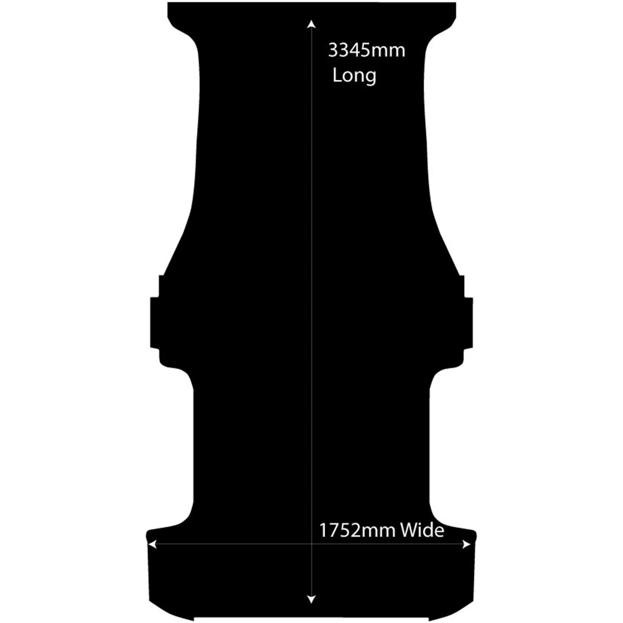 Rubber Van Cargo Area Mat to fit Toyota HiAce SLWB June 2019 to Current - Image 2